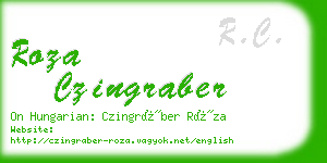 roza czingraber business card